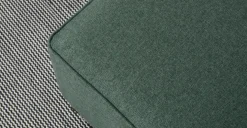 Puf Cuadrado Hetherington – Verde con Base Níquel