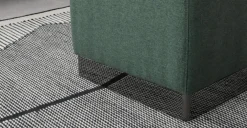 Puf Cuadrado Hetherington – Verde con Base Níquel