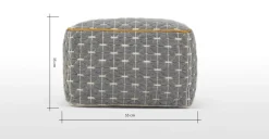 Puf Geométrico Maddox – Gris
