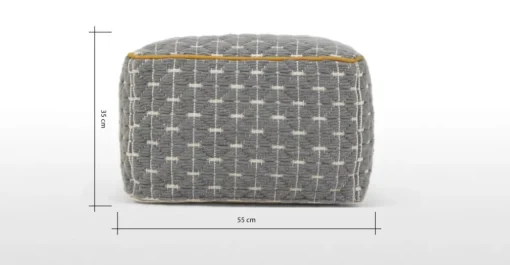Puf Geométrico Maddox – Gris