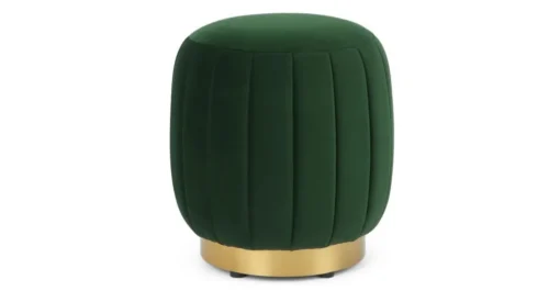 Puf Pequeño con Base de Acero Inoxidable Adie – Verde Pino