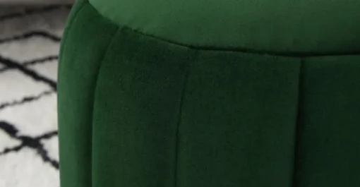Puf Pequeño con Base de Acero Inoxidable Adie – Verde Pino