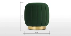 Puf Pequeño con Base de Acero Inoxidable Adie – Verde Pino