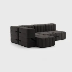 Seccional 2 Cuerpos con Chaise Longue a la Izquierda Curt