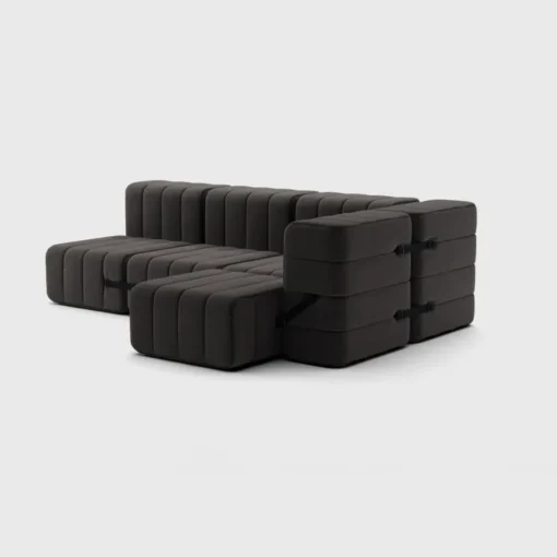 Seccional 2 Cuerpos con Chaise Longue a la Derecha Curt