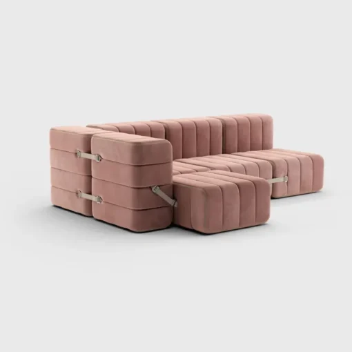 Seccional 2 Cuerpos con Chaise Longue a la Izquierda Curt