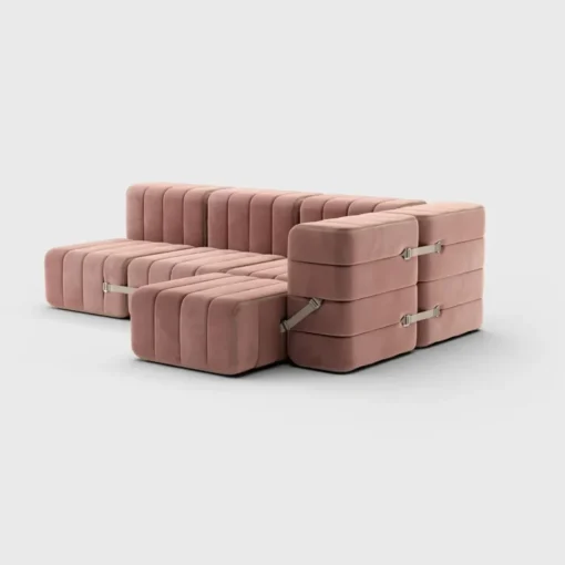 Seccional 2 Cuerpos con Chaise Longue a la Derecha Curt
