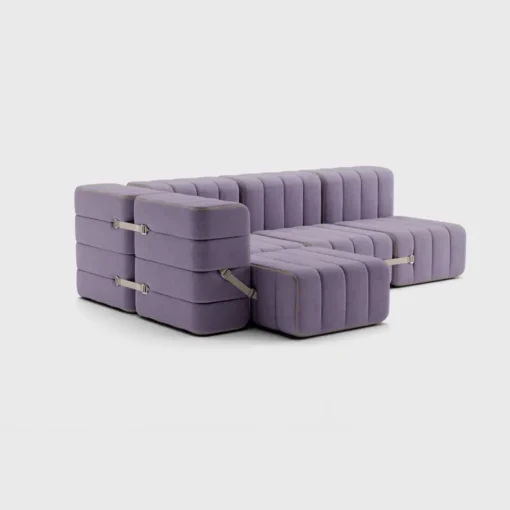 Seccional 2 Cuerpos con Chaise Longue a la Izquierda Curt