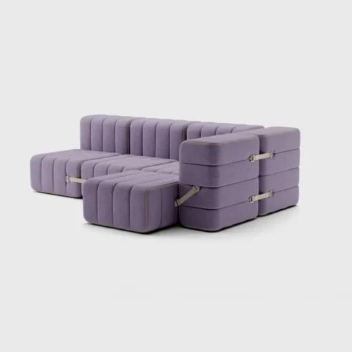 Seccional 2 Cuerpos con Chaise Longue a la Derecha Curt