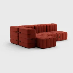 Seccional 2 Cuerpos con Chaise Longue a la Izquierda Curt