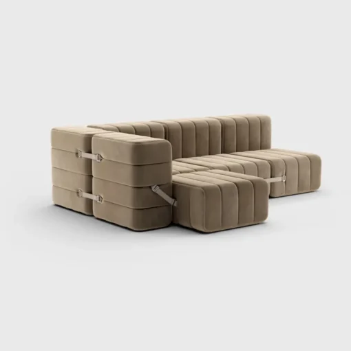 Seccional 2 Cuerpos con Chaise Longue a la Izquierda Curt
