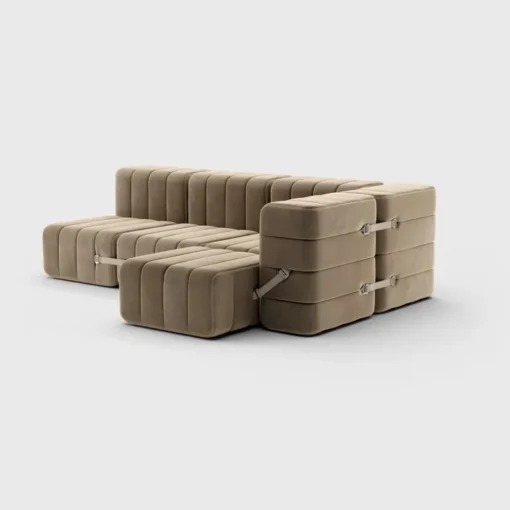 Seccional 2 Cuerpos con Chaise Longue a la Derecha Curt