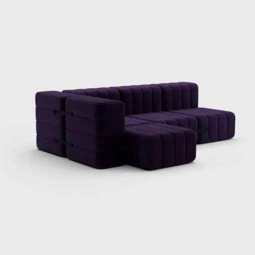 Seccional 2 Cuerpos con Chaise Longue a la Izquierda Curt