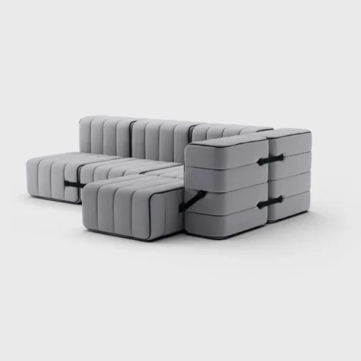 Seccional 2 Cuerpos con Chaise Longue a la Derecha Curt