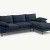 Seccional con Chaise Longue a la Derecha Fallyn – Azul Marino