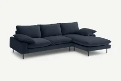 Seccional con Chaise Longue a la Derecha Fallyn – Azul Marino