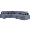 Seccional con Chaise Longue a la Izquierda Trent – Azul Lavado