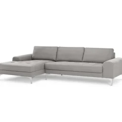 Seccional con Chaise Longue a la Izquierda Vittorio – Gris Perla