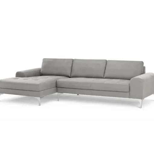 Seccional con Chaise Longue a la Izquierda Vittorio – Gris Perla