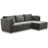 Seccional con Chaise Longue a la Derecha Milner – Gris Acero