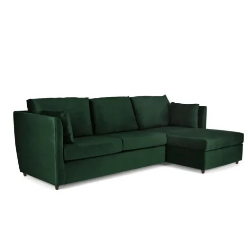 Seccional con Chaise Longue a la Derecha Milner – Verde Botella