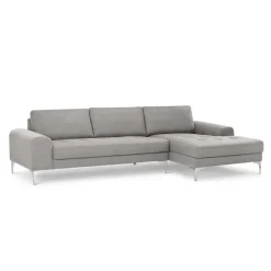 Seccional con Chaise Longue a la Derecha Vittorio – Gris Perla