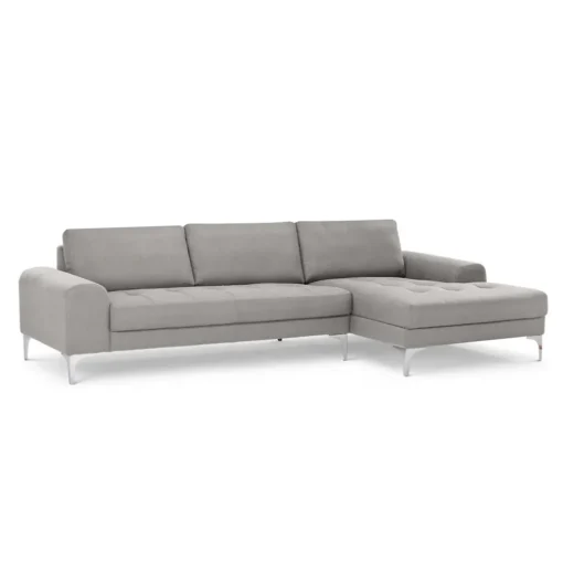Seccional con Chaise Longue a la Derecha Vittorio – Gris Perla
