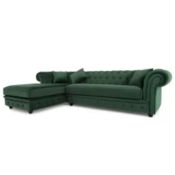 Seccional con Chaise Longue a la Izquierda Branagh – Verde Pino