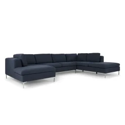 Seccional con Chaise Longue a la Derecha Monterosso – Azul Tormenta