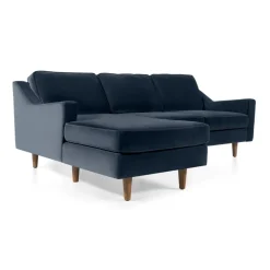 Seccional con Chaise Longue a la Izquierda Dallas – Azul Marino