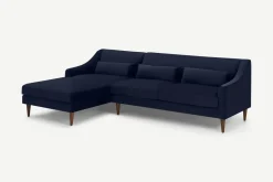 Seccional con Chaise Longue a la Izquierda Herton – Azul Tinta