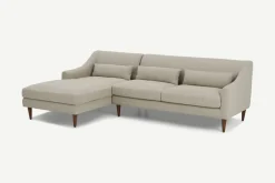 Seccional con Chaise Longue a la Izquierda Herton – Beige Cebada