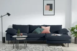 Seccional con Chaise Longue a la Derecha Fallyn – Azul Marino