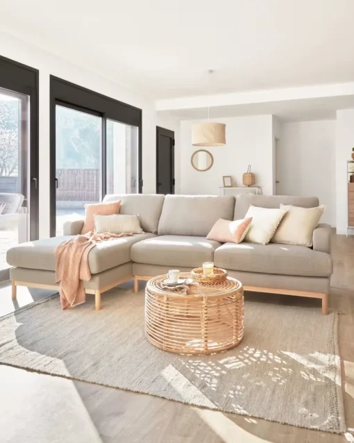 Seccional con Chaise Longue a la Izquierda Mihaela – Gris