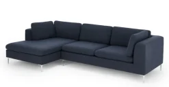 Seccional con Chaise Longue a la Izquierda Monterosso – Azul Tormenta