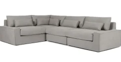 Seccional con Chaise Longue a la Izquierda Trent – Gris Lavado