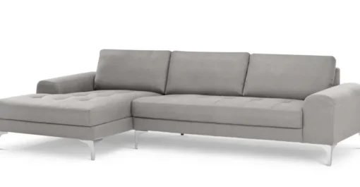 Seccional con Chaise Longue a la Izquierda Vittorio – Gris Perla