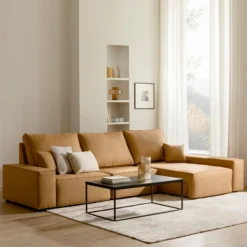 Seccional con Chaise Longue a la Derecha Loft – Camel