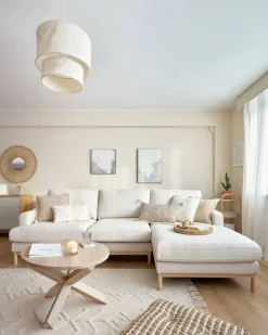 Seccional con Chaise Longue a la Derecha Mihaela – Blanco