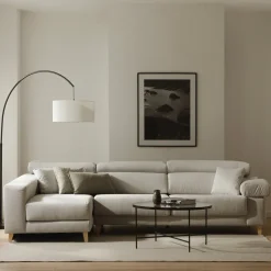 Seccional con Chaise Longue a la Izquierda Air – Cemento