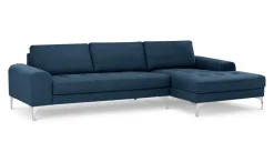 Seccional con Chaise Longue a la Derecha Vittorio – Azul Oscuro