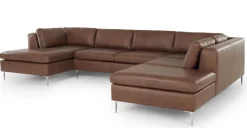 Seccional con Chaise Longue a la Derecha Monterosso – Marrón