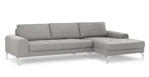 Seccional con Chaise Longue a la Derecha Vittorio – Gris Perla