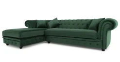 Seccional con Chaise Longue a la Izquierda Branagh – Verde Pino