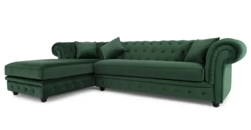 Seccional con Chaise Longue a la Izquierda Branagh – Verde Pino