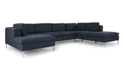Seccional con Chaise Longue a la Derecha Monterosso – Azul Tormenta