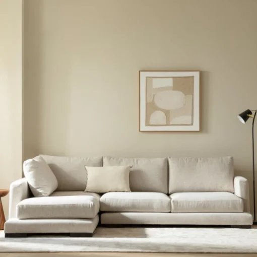 Seccional con Chaise Longue a la Izquierda Crate – Beige