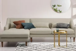 Seccional con Chaise Longue a la Izquierda Herton – Beige Cebada