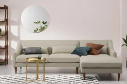 Seccional con Chaise Longue a la Izquierda Herton – Beige Cebada