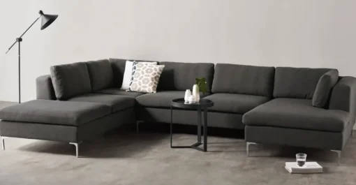 Seccional con Chaise Longue a la Izquierda Monterosso – Gris Marengo